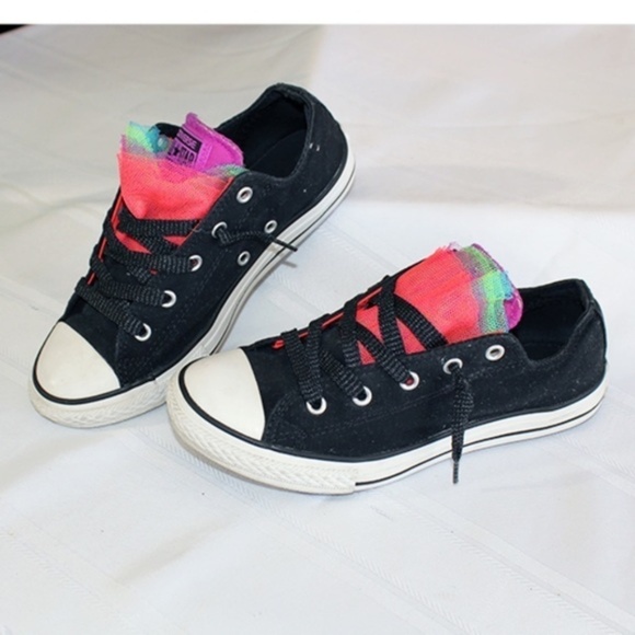 Women Converse ☆ All Star Rainbow tongues Size 6 - Picture 1 of 4